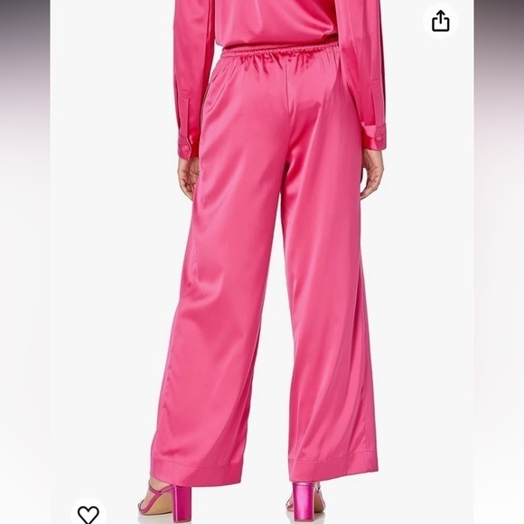 Porsha Williams The Drop Hot Pink Satin two piece co ord set power pantsuit - Picture 15 of 16